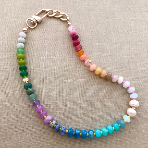 Rainbow🌈 Stone Crystal Candy Necklace - Picture 12 of 13